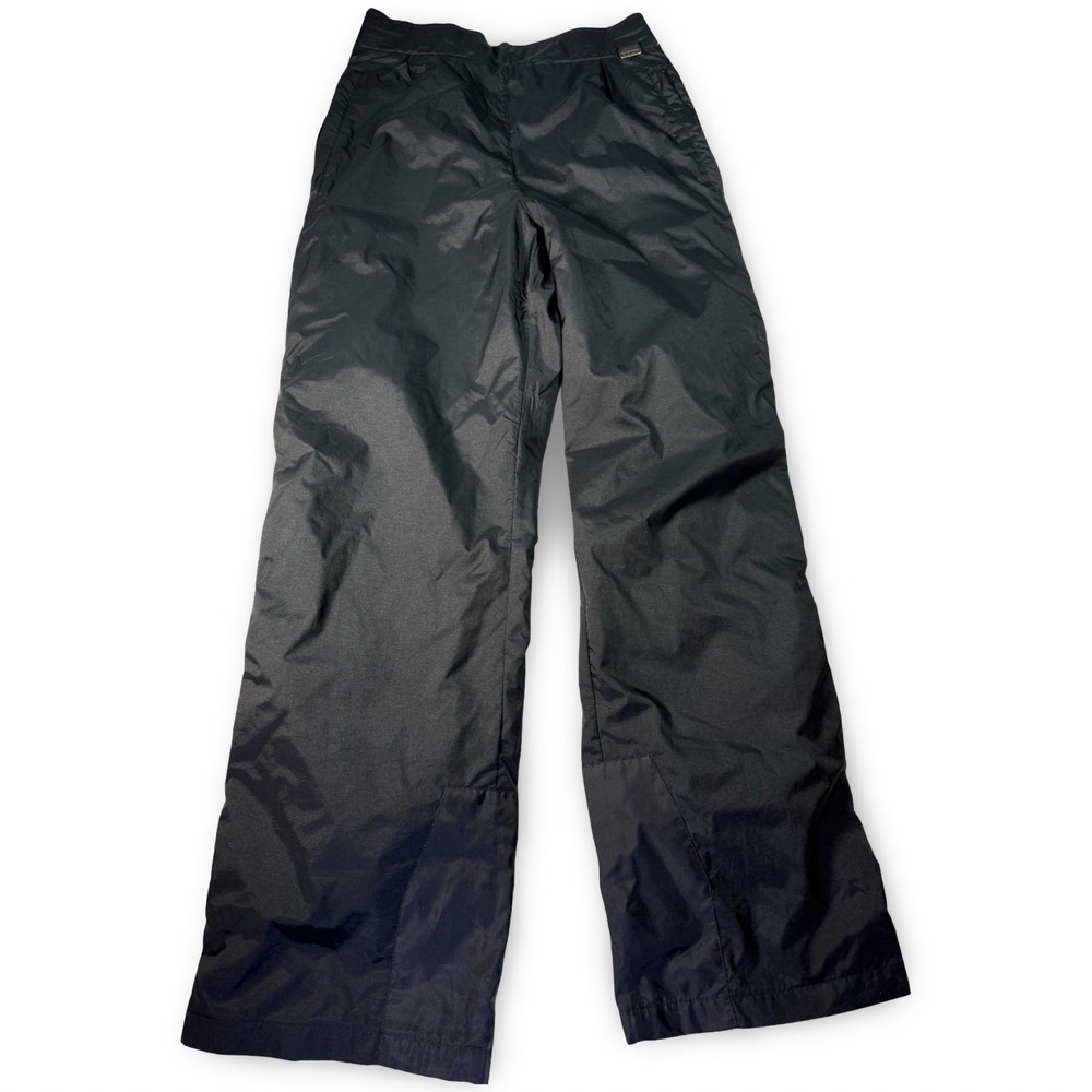 Vintage Mountain Goat Ski Pants Mens 36 Black Nylon Snow Pants Side Zip USA